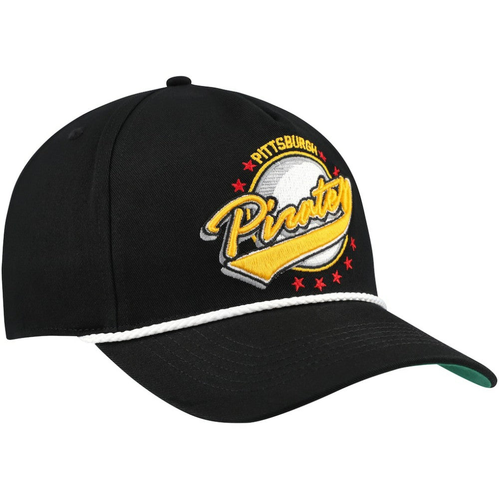 Pittsburgh Pirates Wax Pack Collection Premier Hitch Adjustable Hat Black | 47 brand