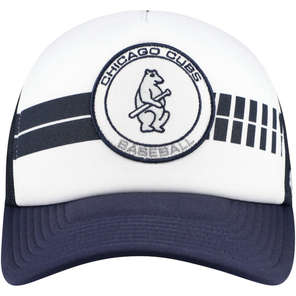Chicago Cubs Cooperstown Collection Wax Pack Express Trucker Adjustable Hat White/Navy | 47 brand