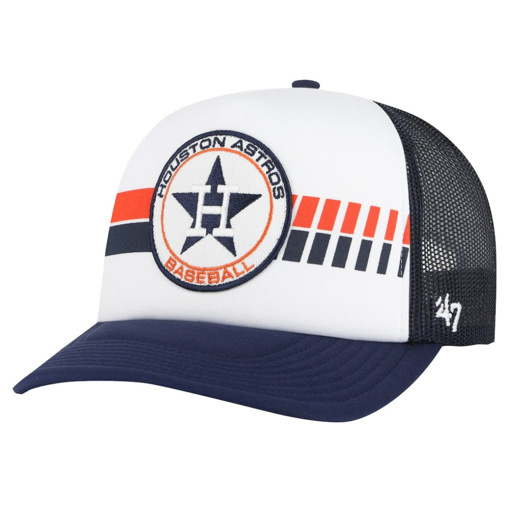 Houston Astros Cooperstown Collection Wax Pack Express Trucker Adjustable Hat White/Navy | 47 brand