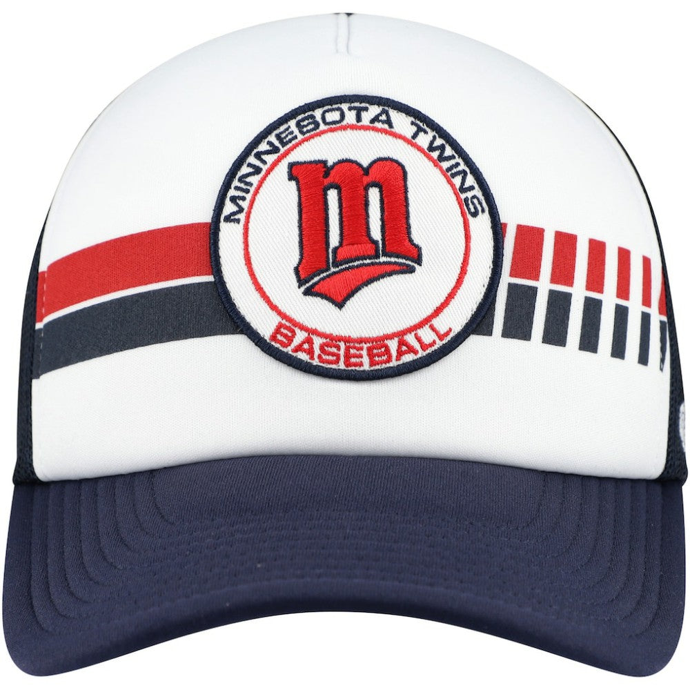 Minnesota Twins Cooperstown Collection Wax Pack Express Trucker Adjustable Hat White/Navy | 47 brand