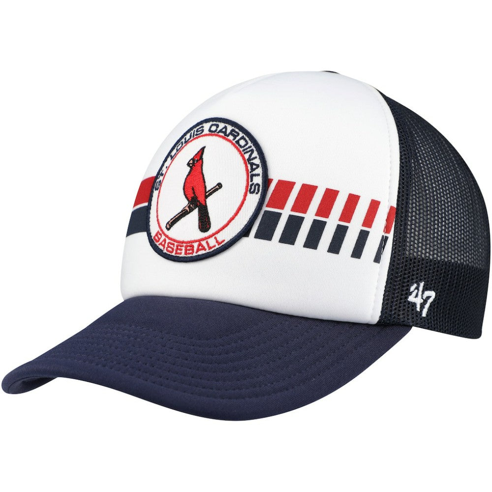 St. Louis Cardinals Cooperstown Collection Wax Pack Express Trucker Adjustable Hat White/Navy | 47 brand
