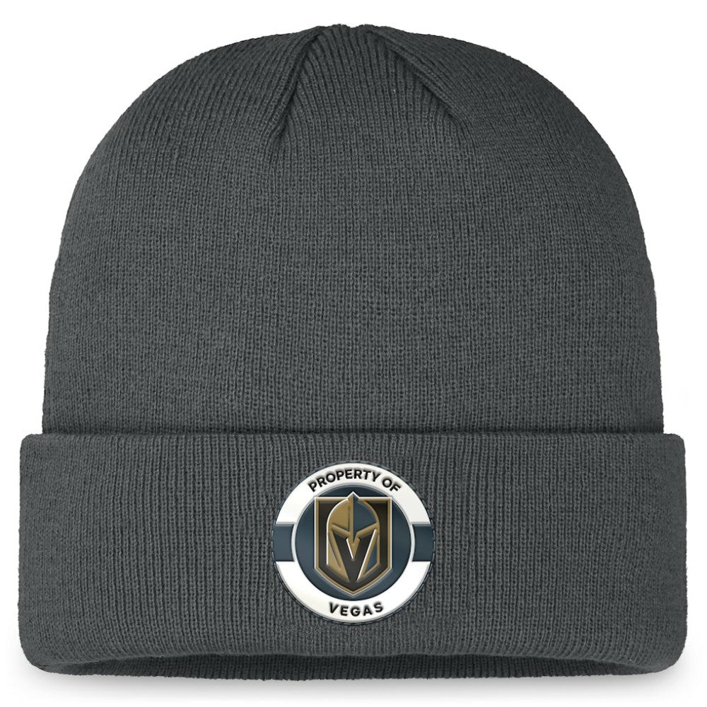 Vegas Golden Knights Fanatics Authentic Pro Training Camp Cuffed Knit Hat Charcoal