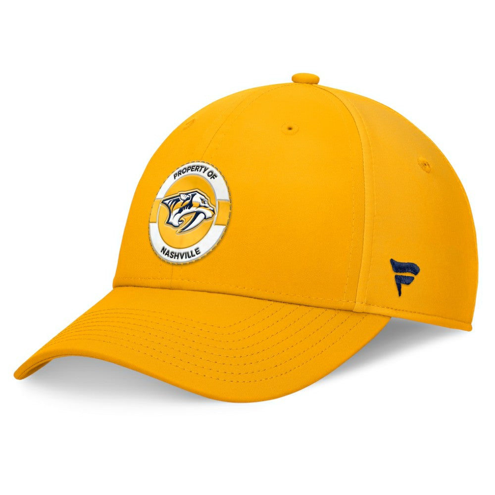 Nashville Predators Fanatics Authentic Pro Training Camp Flex Hat Gold