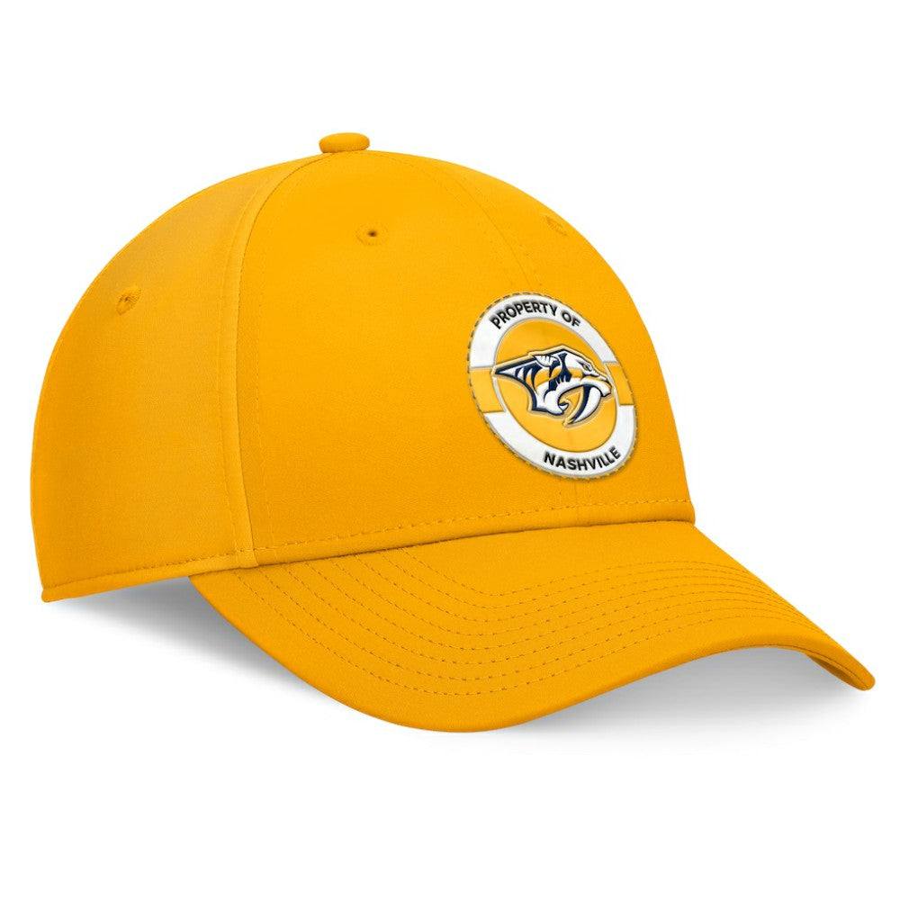 Nashville Predators Fanatics Authentic Pro Training Camp Flex Hat Gold