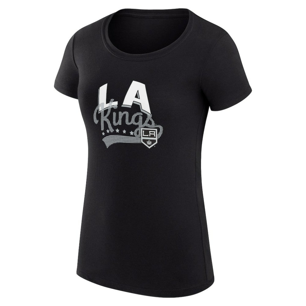 Los Angeles Kings G-III 4Her by Carl Banks Women's Super-Slim Fit Lightweight Filigree Logo T-Shirt – Black