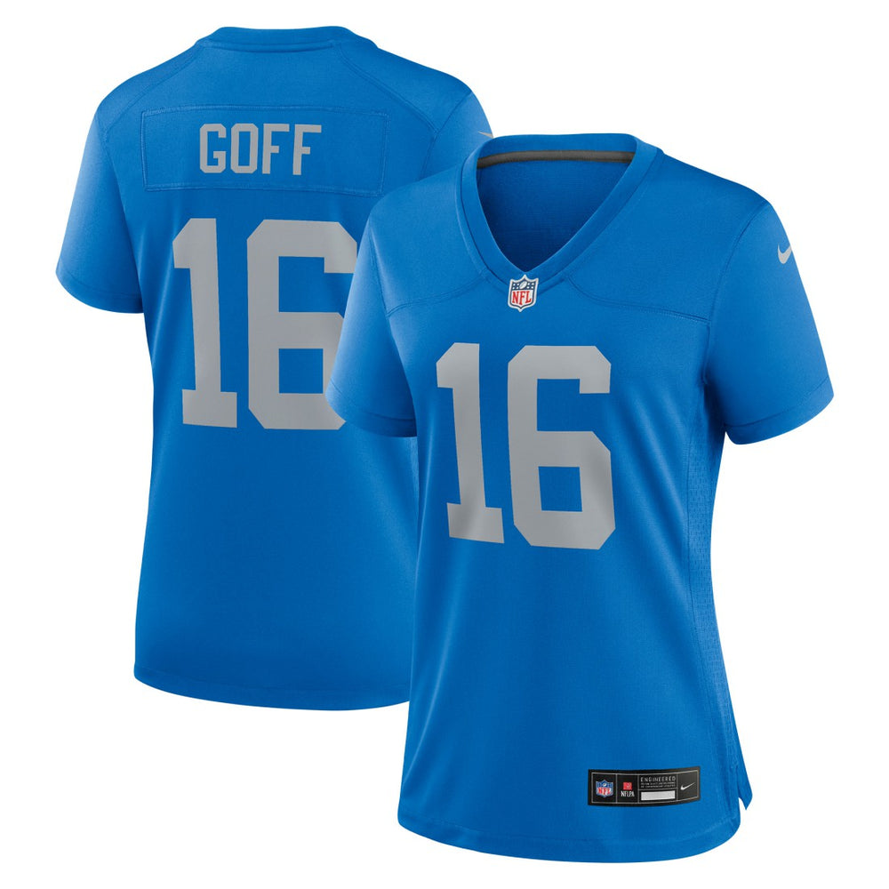 Jared Goff Detroit Lions Women's Alternate Game Jersey - Blue