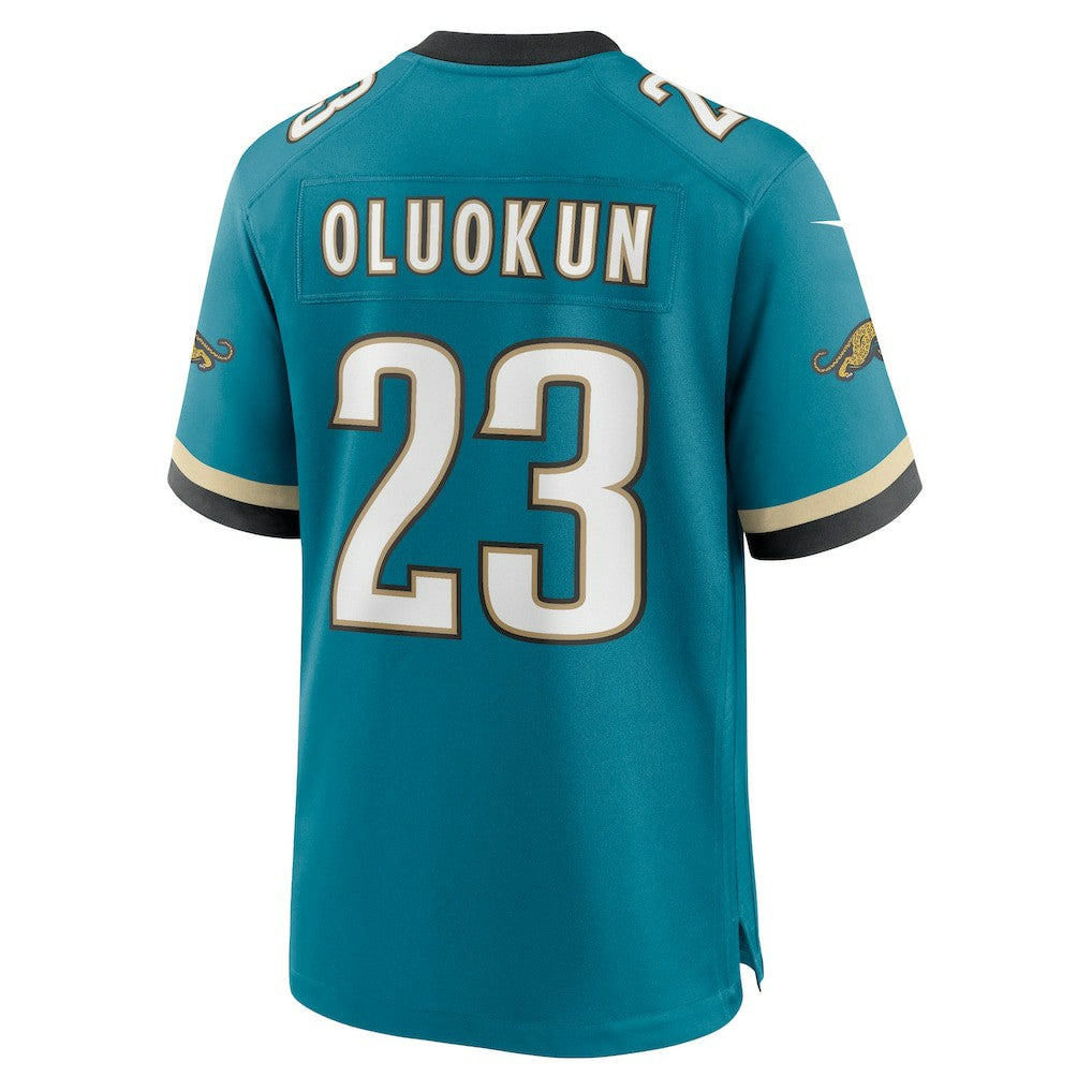 Foye Oluokun Jacksonville Jaguars Prowler Throwback Player Game Jersey - Teal