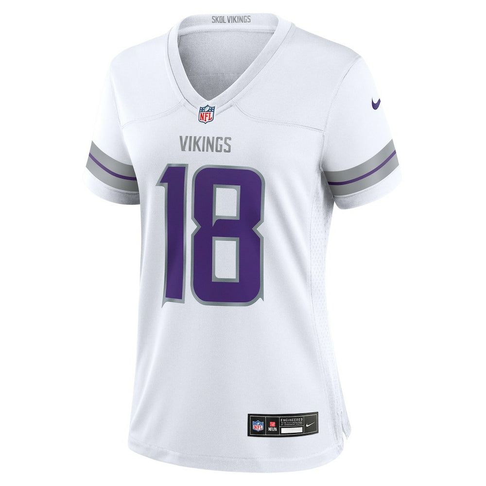 Justin Jefferson Minnesota Vikings Women's Alternate Game Player Jersey - White