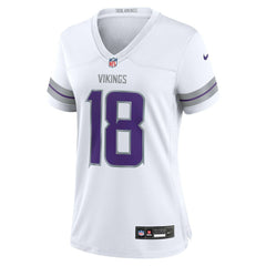 Justin Jefferson Minnesota Vikings Women's Alternate Game Player Jersey - White
