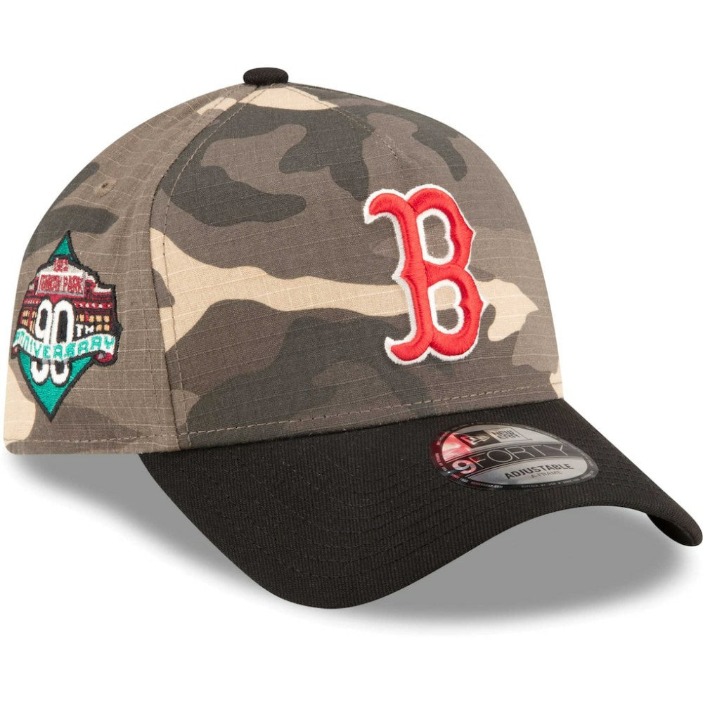 Boston Red Sox Camo Crown A-Frame 9FORTY Adjustable Hat | New Era