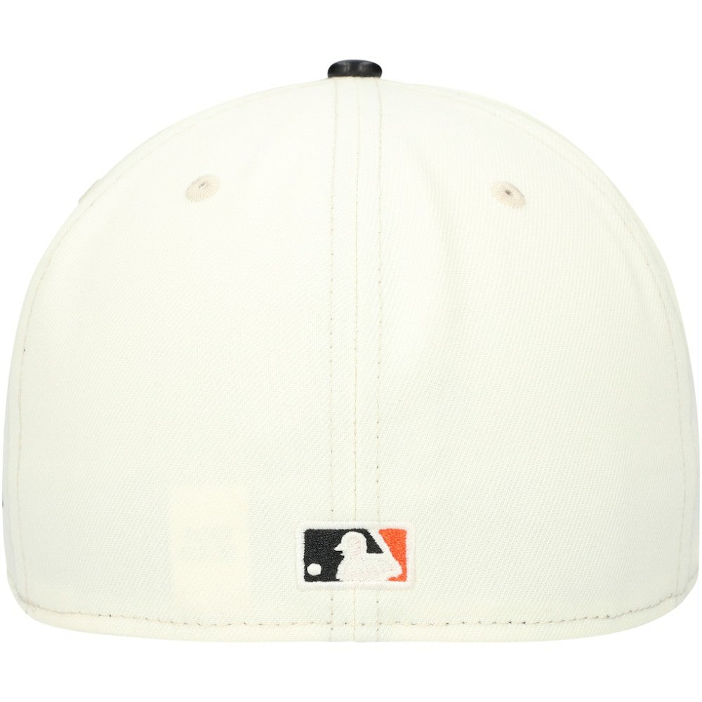San Francisco Giants Game Night Leather Visor 59FIFTY Fitted Hat Cream | New Era