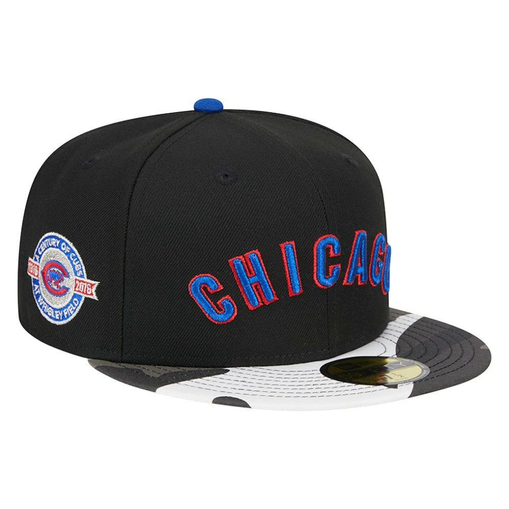 Chicago Cubs Metallic Camo 59FIFTY Fitted Hat Black | New Era