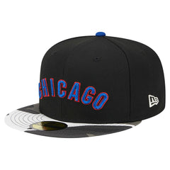 Chicago Cubs Metallic Camo 59FIFTY Fitted Hat Black | New Era