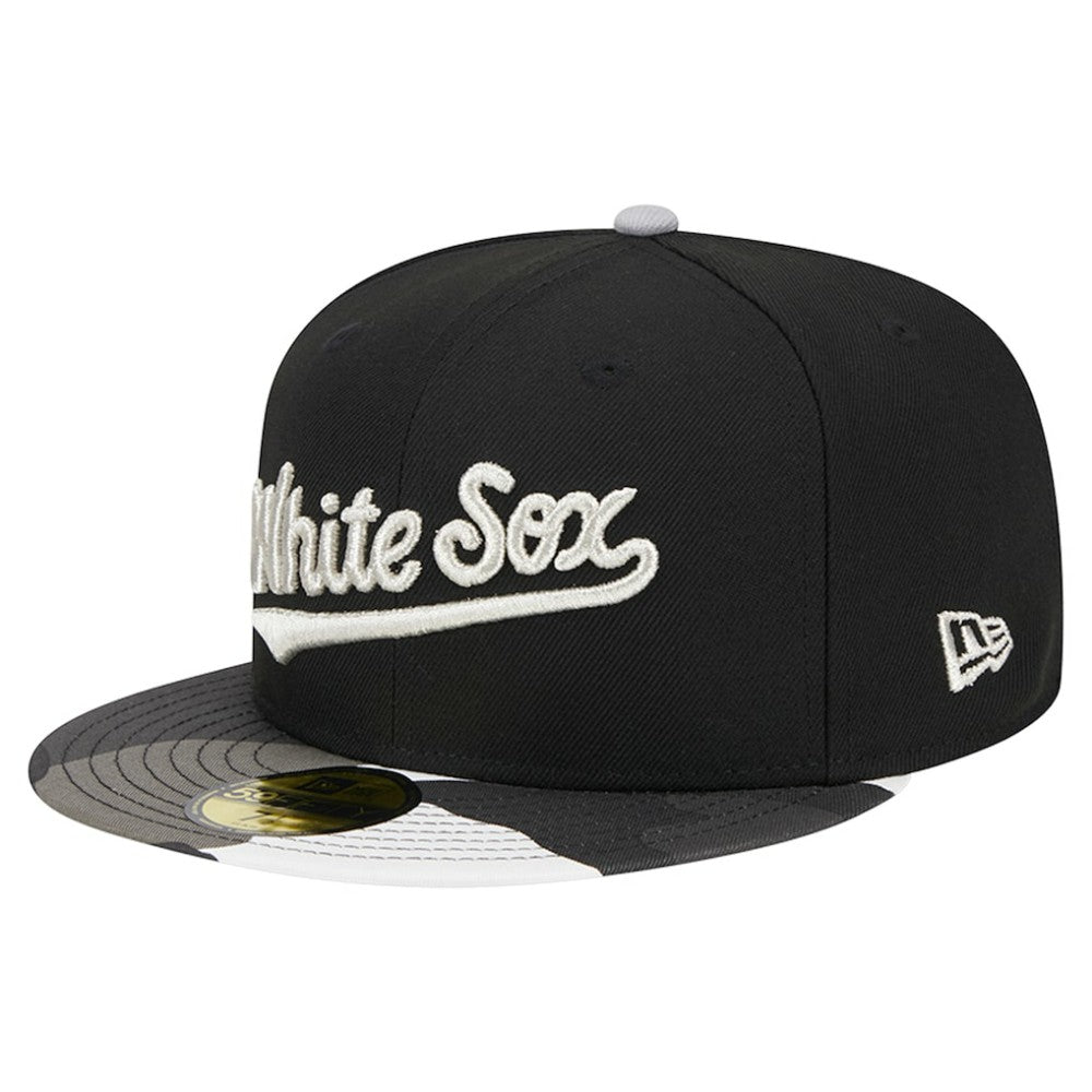 Chicago White Sox Metallic Camo 59FIFTY Fitted Hat Black | New Era
