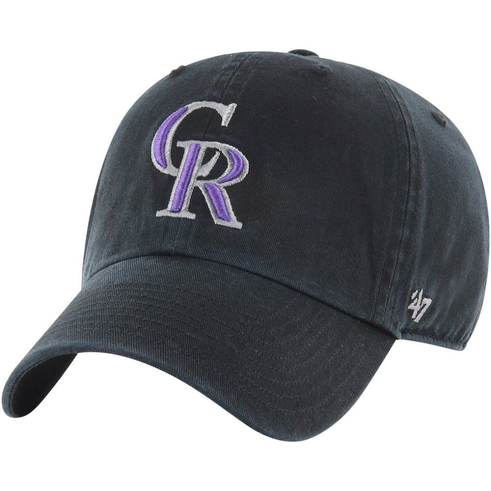 Colorado Rockies Youth Clean Up Adjustable Hat Black | 47 brand