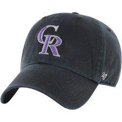 Colorado Rockies Youth Clean Up Adjustable Hat Black | 47 brand