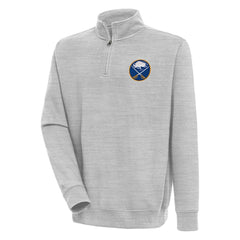 Buffalo Sabres Antigua Victory Quarter-Zip Pullover Top Heather Gray