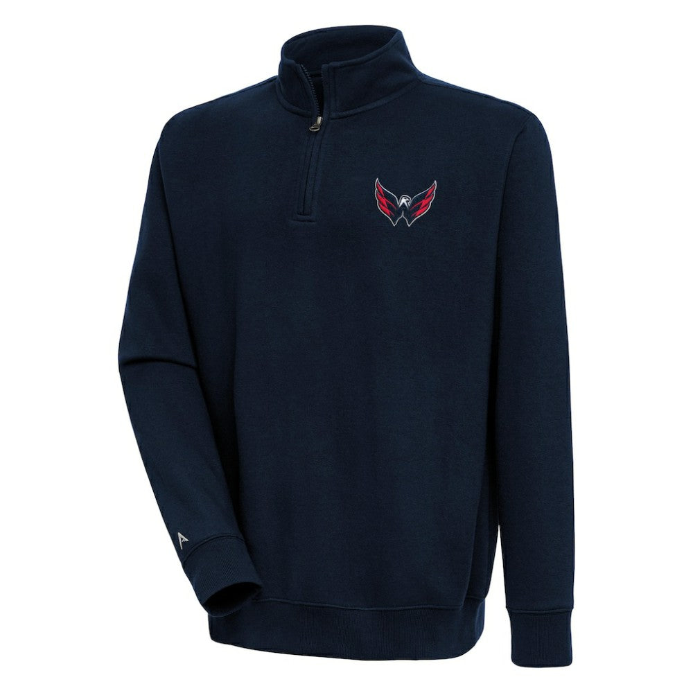 Washington Capitals Antigua Victory Quarter-Zip Pullover Top Navy