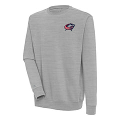 Columbus Blue Jackets Antigua Victory Pullover Sweatshirt Heather Gray
