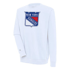 New York Rangers Antigua Victory Pullover Sweatshirt White