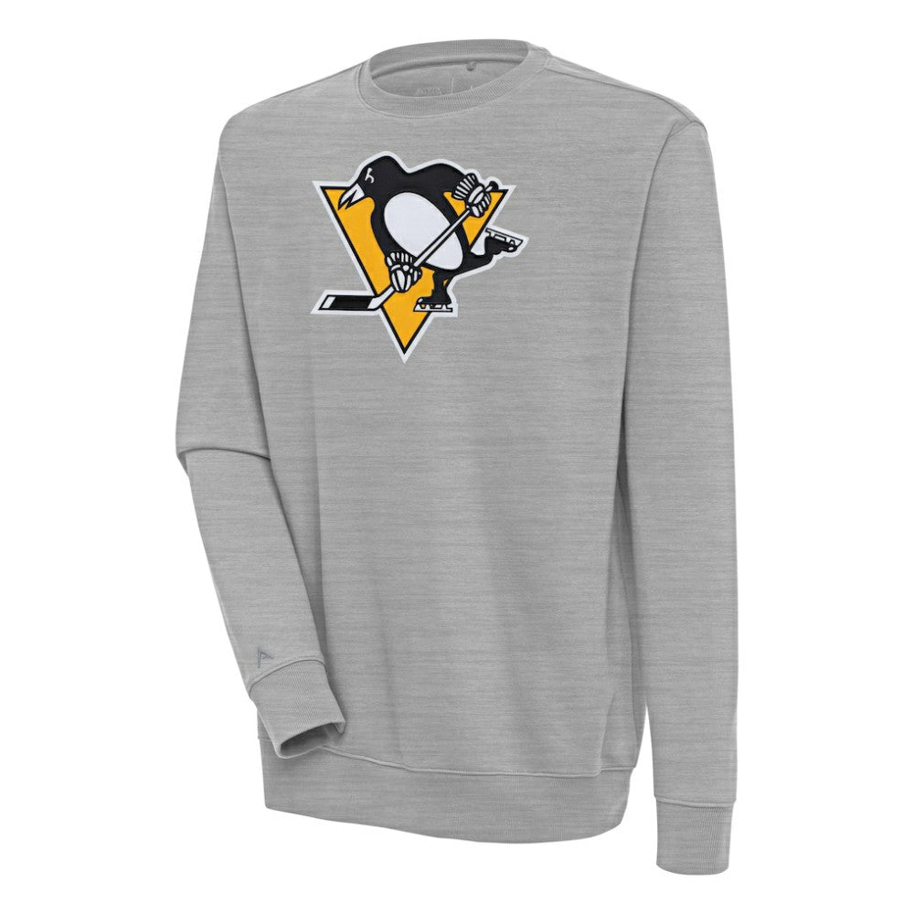 Pittsburgh Penguins Antigua Victory Pullover Sweatshirt Heather Gray