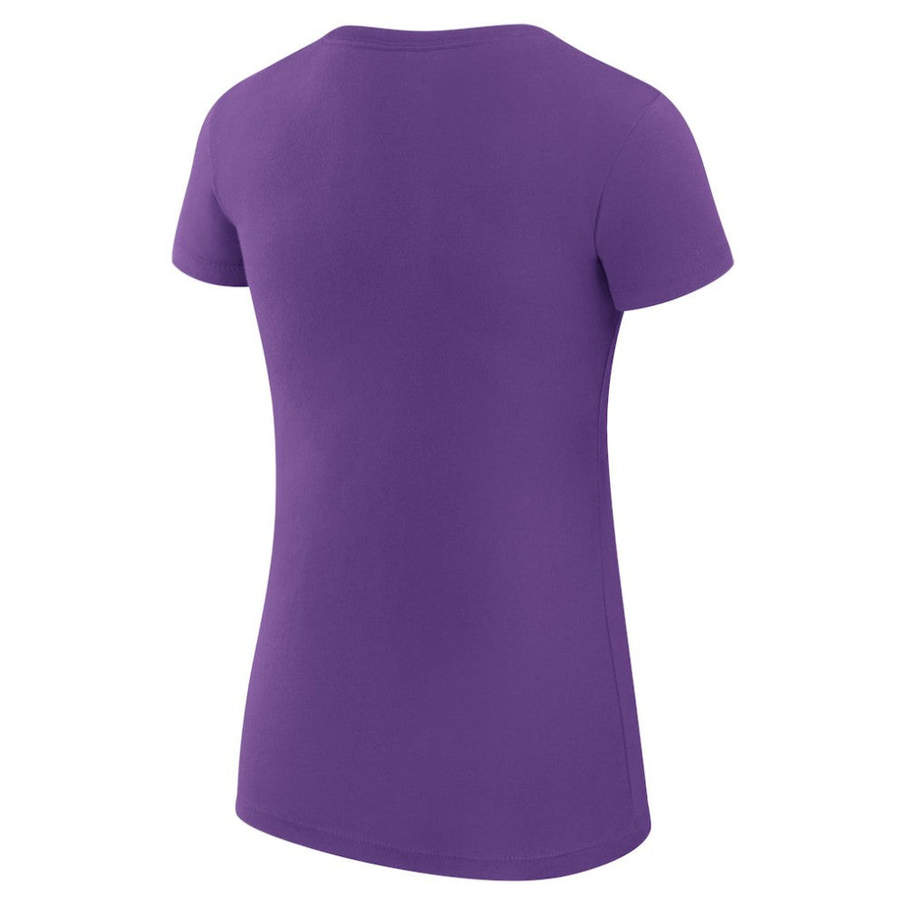 Colorado Rockies G-III 4Her by Carl Banks Women's Super-Slim Fit Lightweight Dot Print T-Shirt Purple
