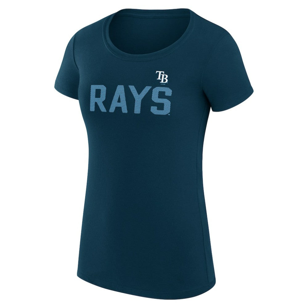 Tampa Bay Rays G-III 4Her by Carl Banks Women's Super-Slim Fit Lightweight Dot Print T-Shirt Navy