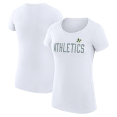 Athletics G-III 4Her by Carl Banks Women's Super-Slim Fit Lightweight Dot Print T-Shirt White