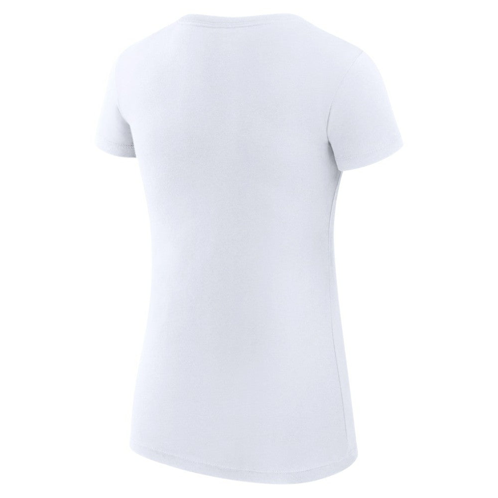 Athletics G-III 4Her by Carl Banks Women's Super-Slim Fit Lightweight Dot Print T-Shirt White
