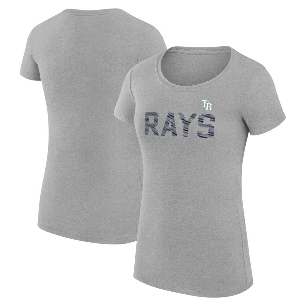 Tampa Bay Rays G-III 4Her by Carl Banks Women's Super-Slim Fit Lightweight Dot Print T-Shirt Gray