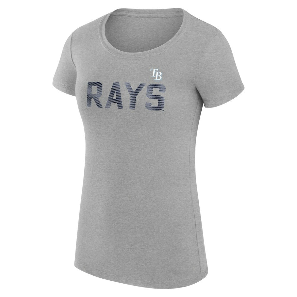 Tampa Bay Rays G-III 4Her by Carl Banks Women's Super-Slim Fit Lightweight Dot Print T-Shirt Gray