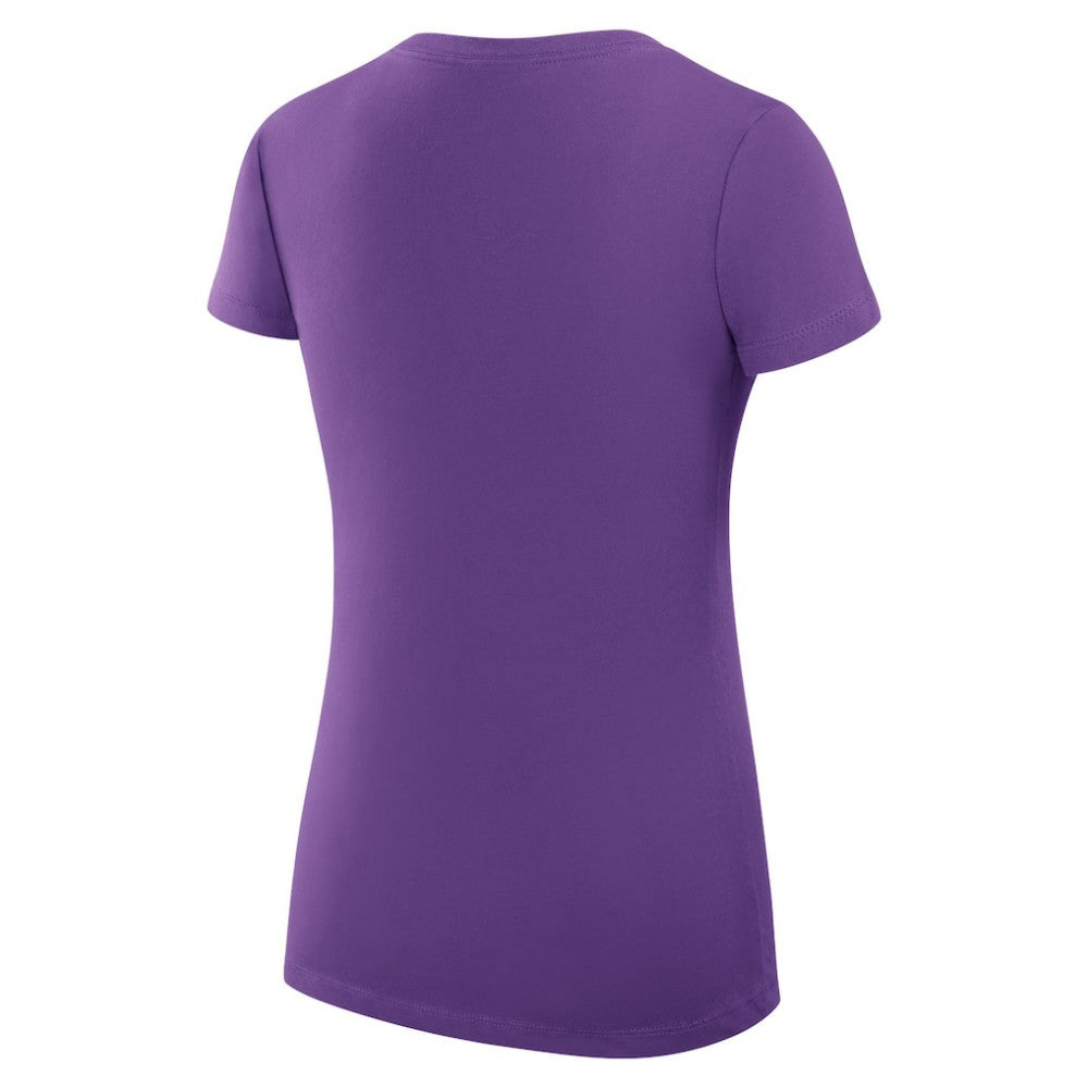 Colorado Rockies G-III 4Her by Carl Banks Women's Super-Slim Fit Lightweight Dot Print V-Neck T-Shirt Purple