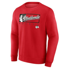 Chicago Blackhawks Fanatics Focus Fleece Pullover Sweatshirt Red