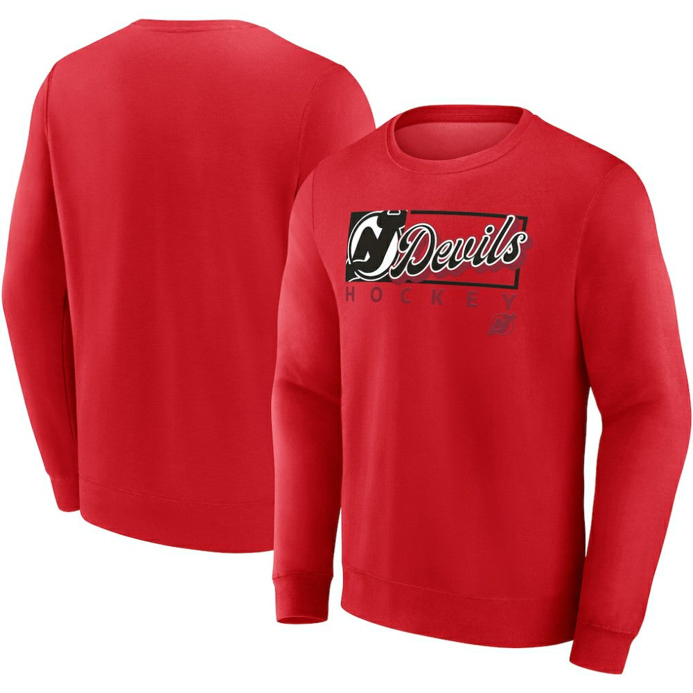 New Jersey Devils Fanatics Focus Fleece Pullover Sweatshirt Red