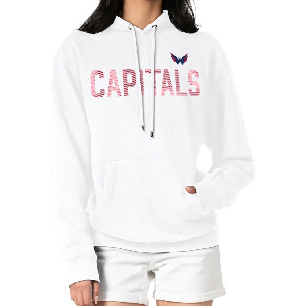 Washington Capitals G-III 4Her by Carl Banks Women's Dot Print Pullover Hoodie White