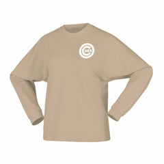 Chicago Cubs Women's Branded Fleece Pullover Sweatshirt Tan