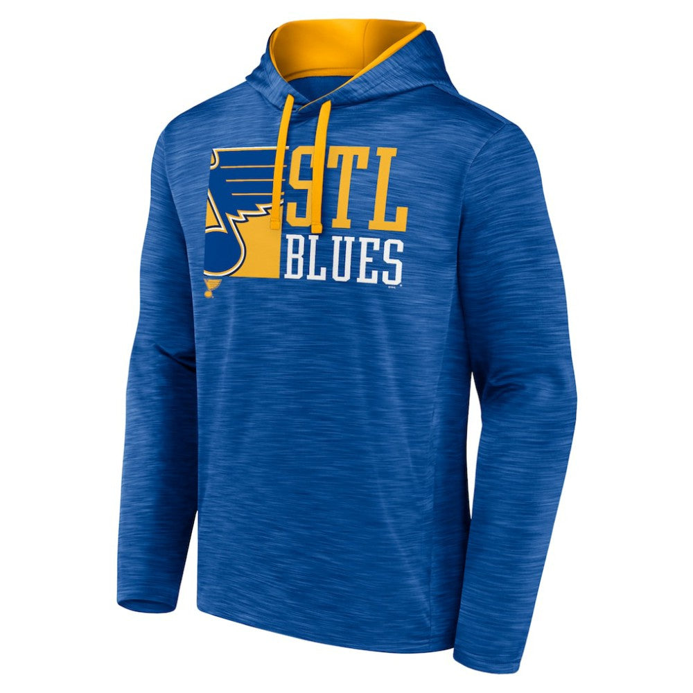St. Louis Blues Fanatics Never Quit Pullover Hoodie Blue
