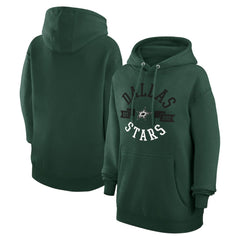 Dallas Stars G-III 4Her by Carl Banks Women's City Graphic Fleece Pullover Hoodie Green