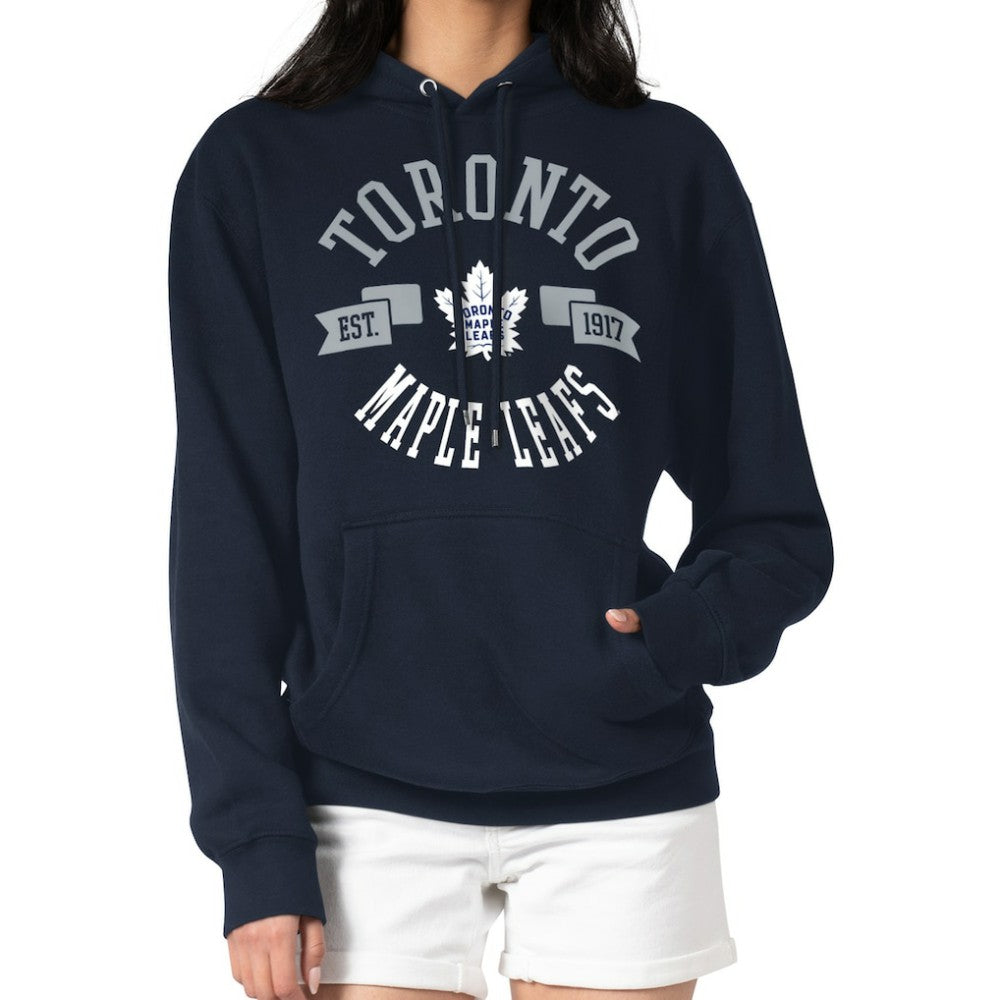Toronto Maple Leafs G-III 4Her by Carl Banks Women's City Graphic Fleece Pullover Hoodie Navy
