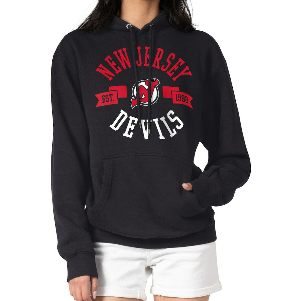 New Jersey Devils G-III 4Her by Carl Banks Women's City Graphic Fleece Pullover Hoodie Black