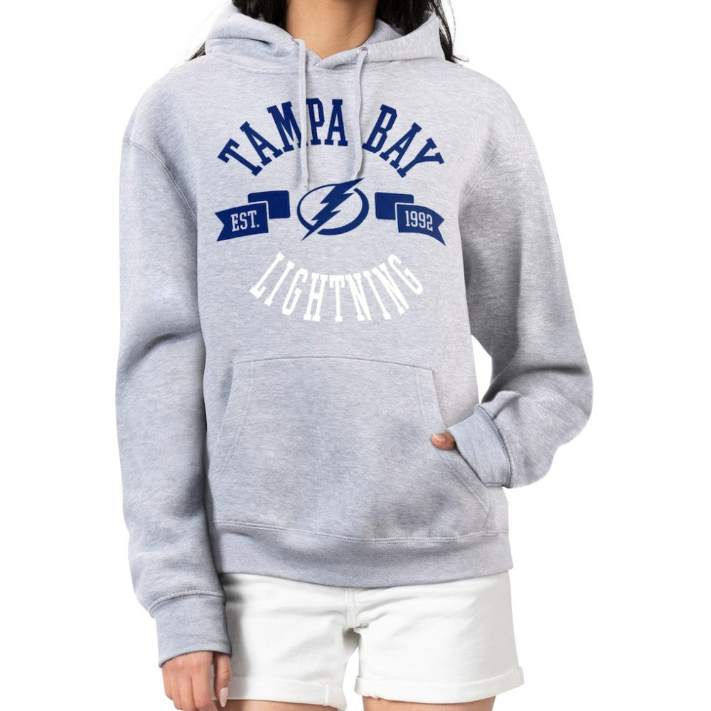 Tampa Bay Lightning G-III 4Her by Carl Banks Women's City Graphic Fleece Pullover Hoodie Heather Gray