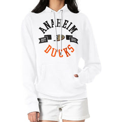 Anaheim Ducks G-III 4Her by Carl Banks Women's City Graphic Fleece Pullover Hoodie White