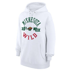 Minnesota Wild G-III 4Her by Carl Banks Women's City Graphic Fleece Pullover Hoodie White