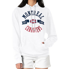Montreal Canadiens G-III 4Her by Carl Banks Women's City Graphic Fleece Pullover Hoodie White
