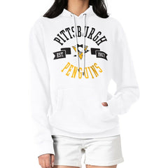 Pittsburgh Penguins G-III 4Her by Carl Banks Women's City Graphic Fleece Pullover Hoodie White