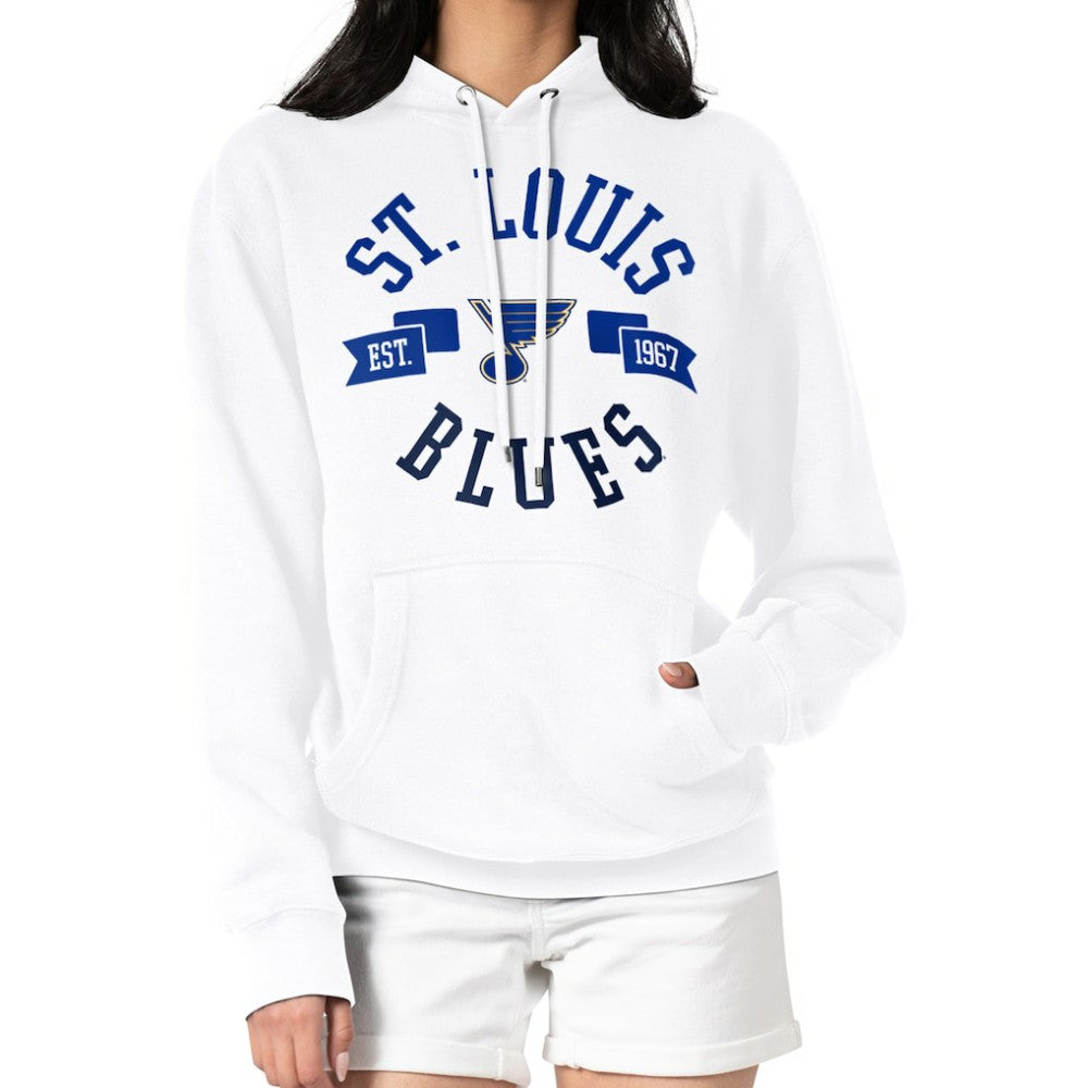 St. Louis Blues G-III 4Her by Carl Banks Women's City Graphic Fleece Pullover Hoodie White