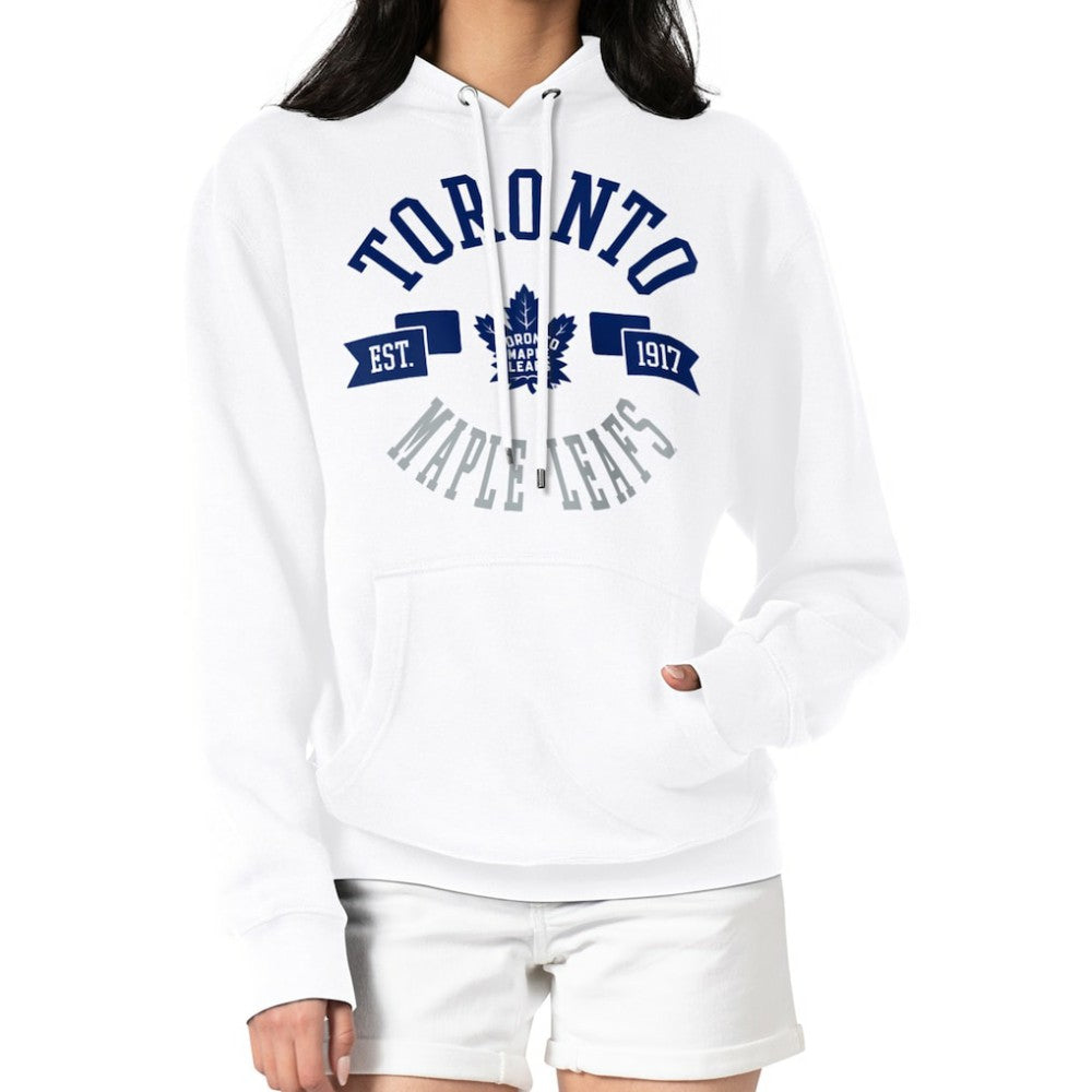 Toronto Maple Leafs G-III 4Her by Carl Banks Women's City Graphic Fleece Pullover Hoodie White