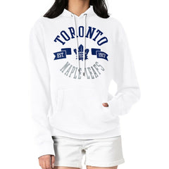 Toronto Maple Leafs G-III 4Her by Carl Banks Women's City Graphic Fleece Pullover Hoodie White