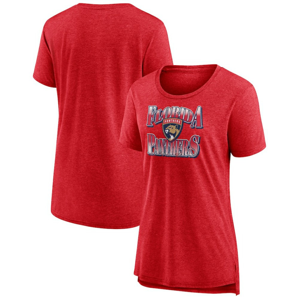 Florida Panthers Women's Crash the Net Tri-Blend T-Shirt Red