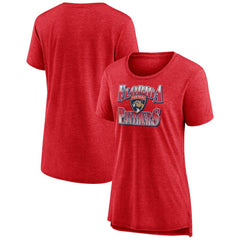 Florida Panthers Women's Crash the Net Tri-Blend T-Shirt Red